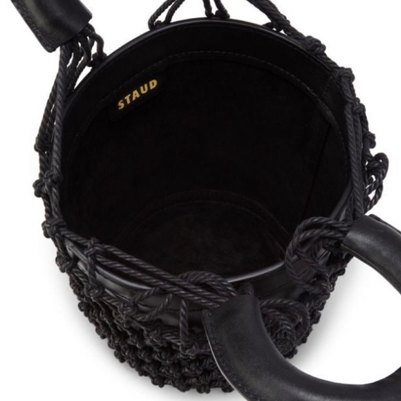 NWOT Staud Moreau Leather Bucket Bag - Picture 3 of 6